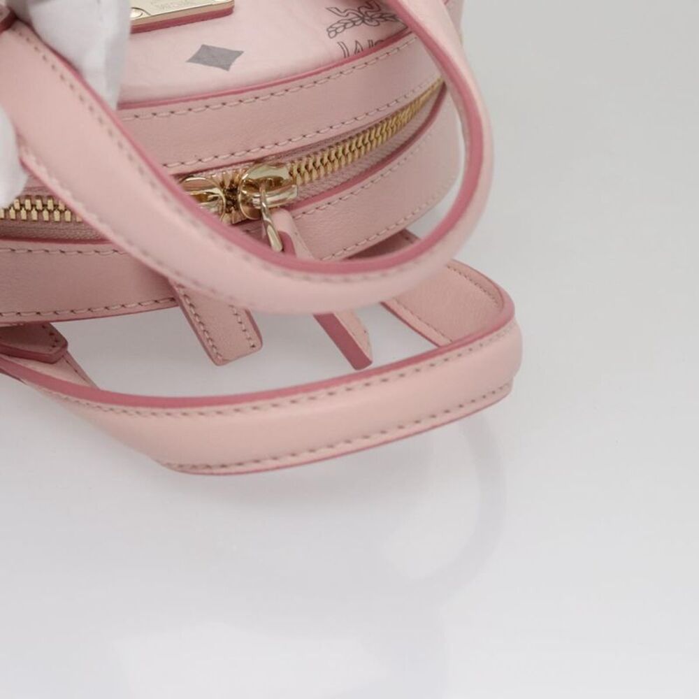 MCM Visetos Pink Canvas Handbag (Pre-Owned) - Picture 5 of 16